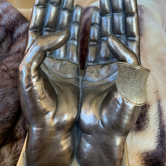 Italian JCM 925 Silver Wide Saddle Vermeil Ring Size 6 - Picture 9 of 9